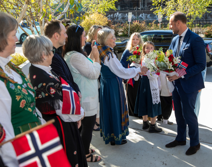 Many have Norwegian roots in Seattle, and the Crown Prince received a warm welcome. Photo: Tom Hansen, Innovation Norway